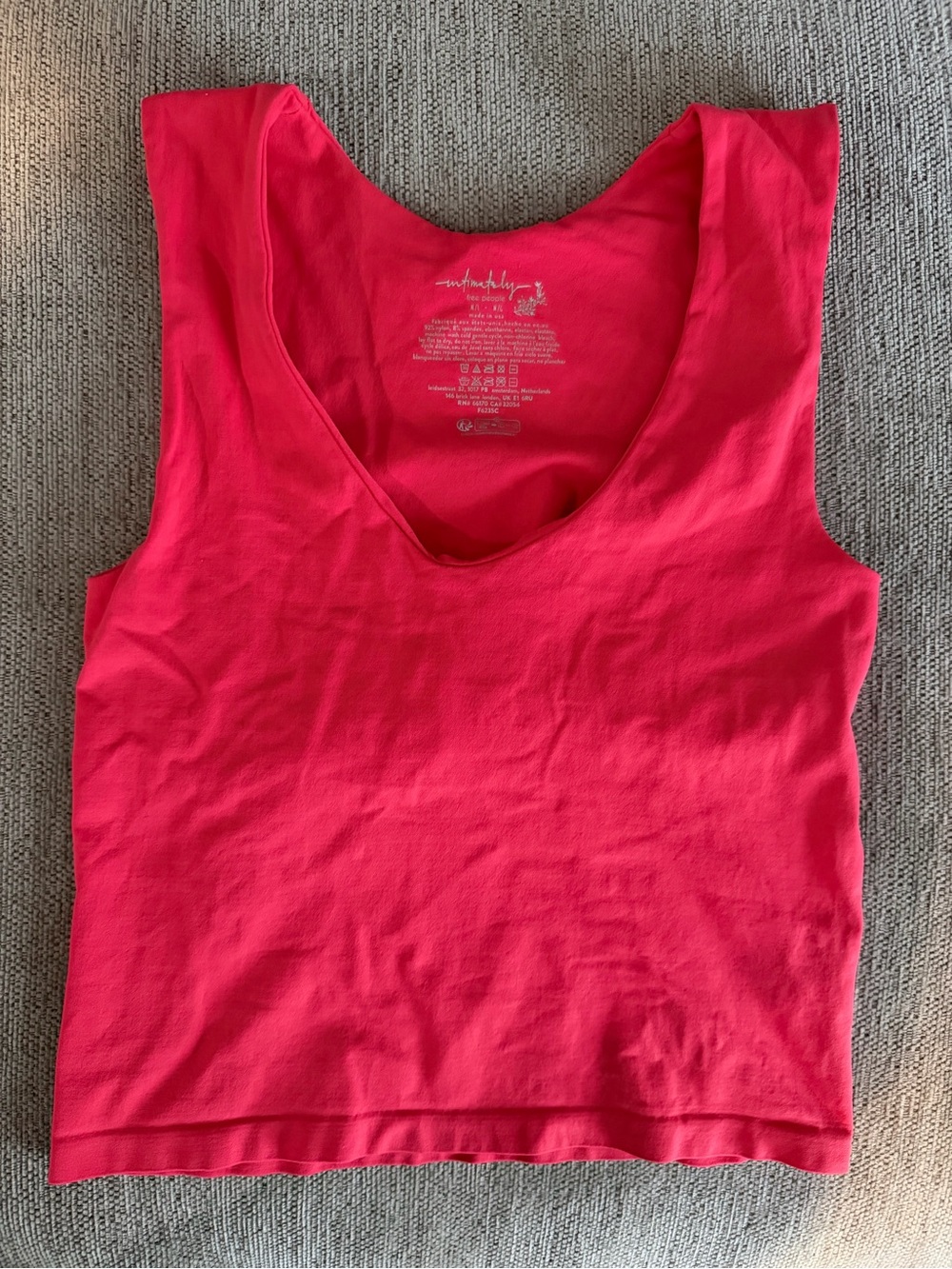 Free People Intimately Seamless Tank w Built-In Shelf Bra M/L